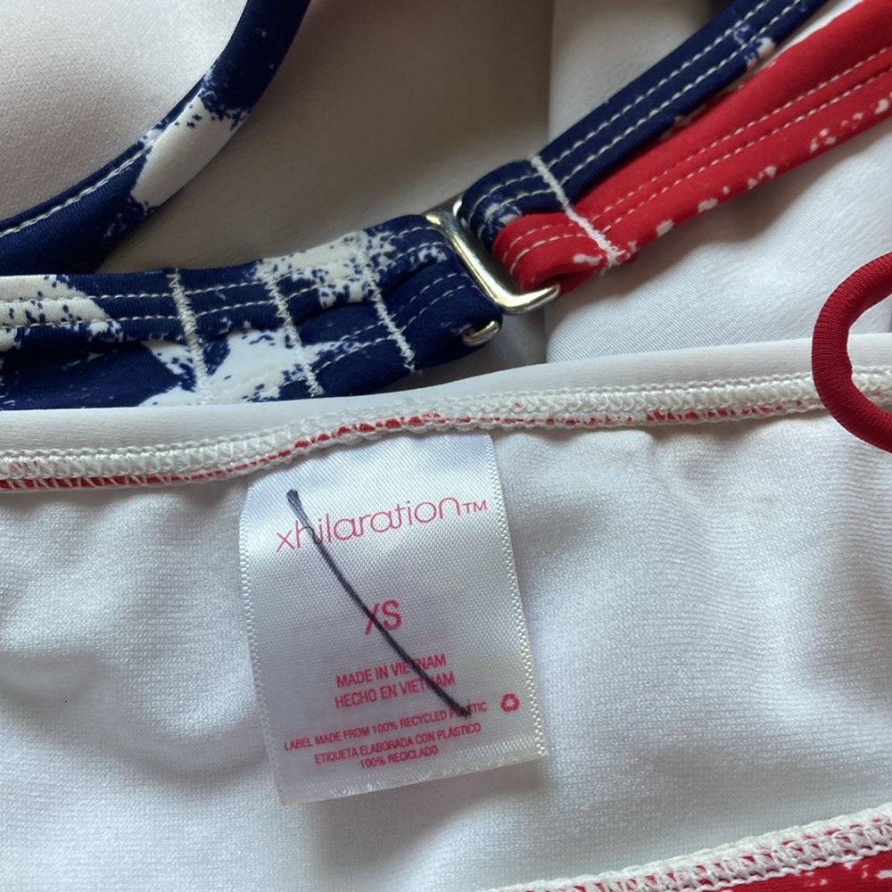 Xhilaration American flag bikini xs padded push-up under wire - Picture 7 of 15